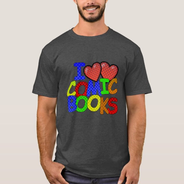 Camiseta Eu Adoro Livros Em Quadrinhos (Frente)