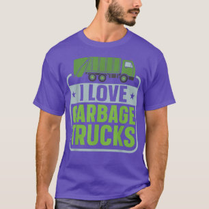 Camiseta Eu Adoro Lixo Caminhão Dump Trash Caminhão Recycl