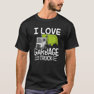 Camiseta Eu Adoro Lixo Caminhão Retro Reciclagem Lixo