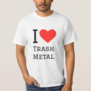Camiseta Eu adoro lixo metálico