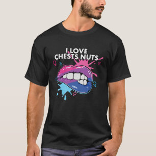 Camiseta Eu adoro Loucos de xadrez orgulho bissexual bissex