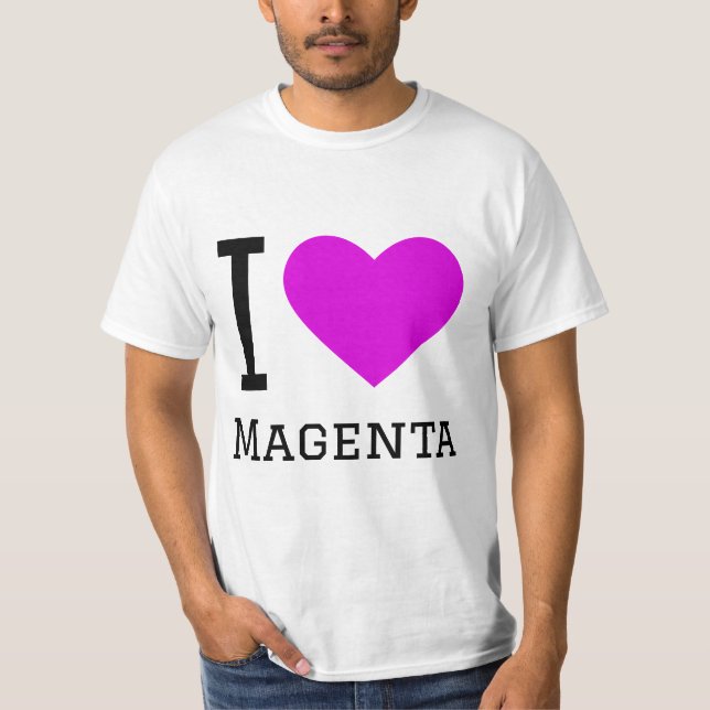 Camiseta Eu adoro magenta (Frente)