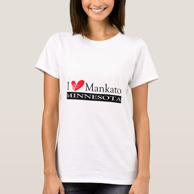 Camiseta Eu Adoro Mankato Minnesota (Frente)