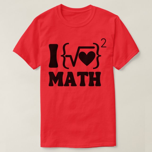 Camiseta Eu adoro matemática (Frente do Design)