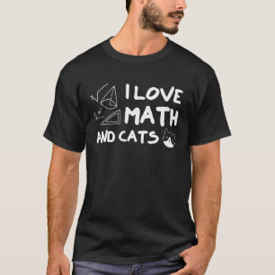 Camiseta Eu Adoro Matemática E Gatos, Professora De Matemát