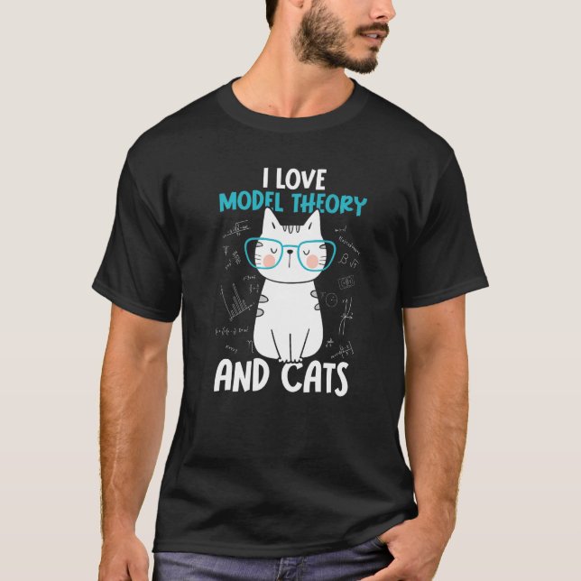 Camiseta Eu adoro Matemática e Gatos Teoria 1 (Frente)