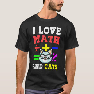 Camiseta Eu Adoro Matemática E Matemática De Gatos Professo
