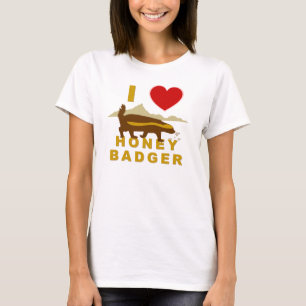 CAMISETA EU ADORO MEL BADGER