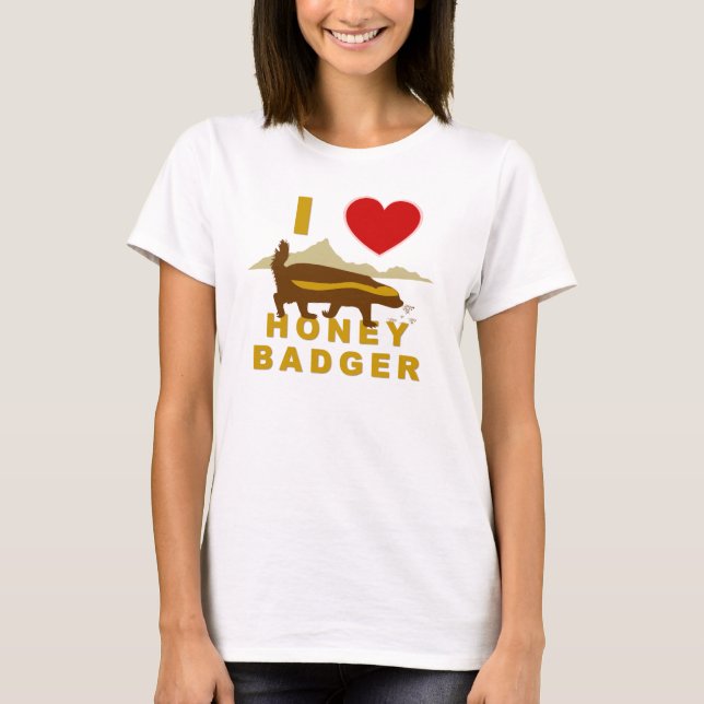 CAMISETA EU ADORO MEL BADGER (Frente)