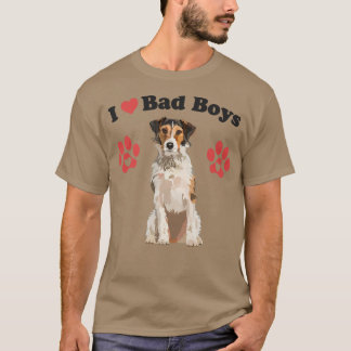 Camiseta Eu adoro meninos maus, macho engraçado Raposa mach