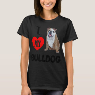 Camiseta EU ADORO MEU CACHORRO BULLDOG Animal Pet Lover
