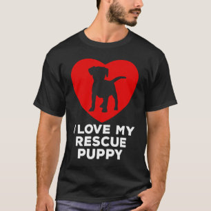 Camiseta Eu adoro meu Cachorro de Emergência Adotar um Cach