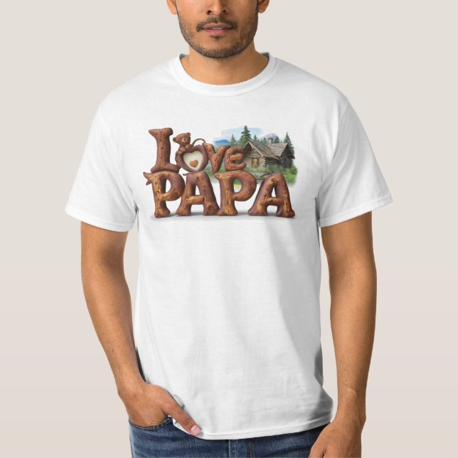 Camiseta *~* EU ADORO MEU Dia de os pais DE PAPA AP86 Rusti (Frente)