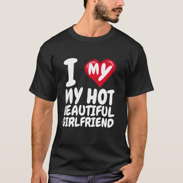 Camiseta Eu adoro minha linda Namorada I Red Heart GF (Frente)