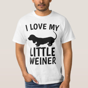 Camiseta EU ADORO MINHA PEQUENA T-Shirts DE CACHORRO WEINER