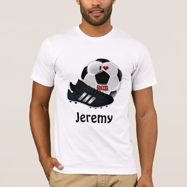 Camiseta Eu adoro modelo de futebol (Frente)