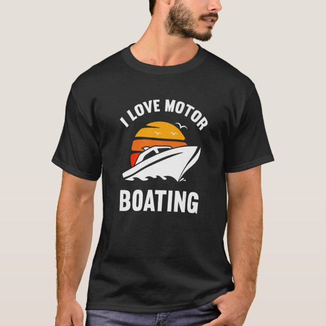Camiseta Eu adoro motor de Barco (Frente)