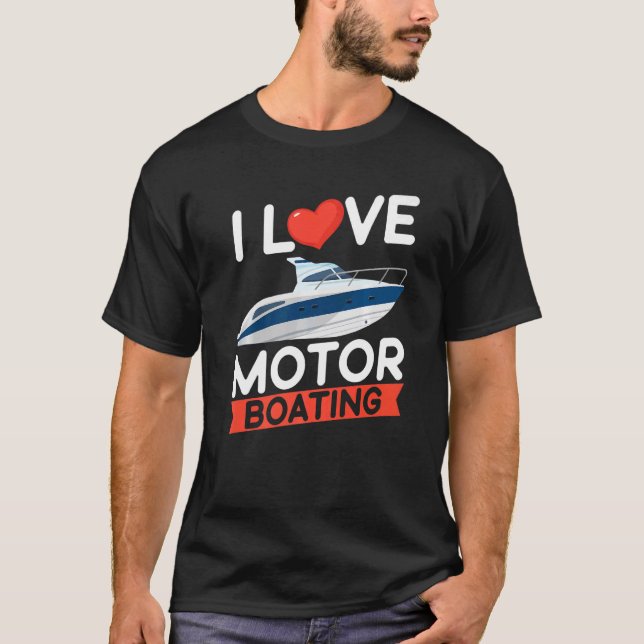 Camiseta Eu Adoro Motorboater Proprietário De Boater Capitã (Frente)