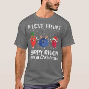 Camiseta Eu Adoro Muito A Fruta Berry Até No Natal Veg