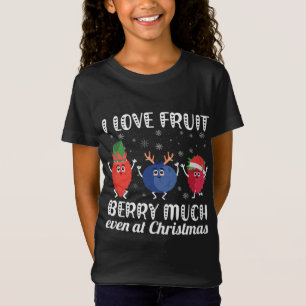 Camiseta Eu Adoro Muito A Fruta Berry Até No Natal Veg