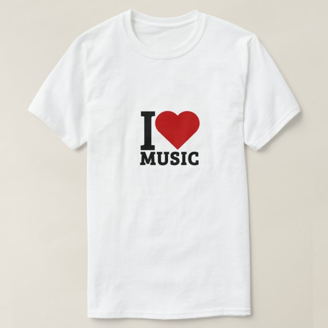 Camiseta Eu adoro música (Frente do Design)