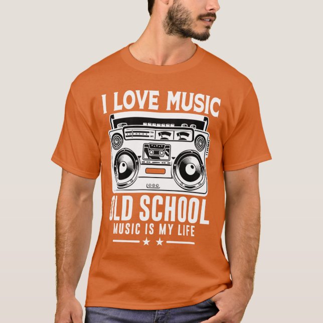 Camiseta Eu Adoro Música Antiga Escola Música É Minha Famíl (Frente)