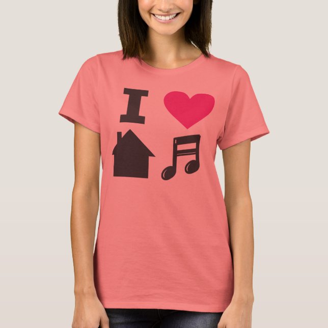 Camiseta Eu adoro música caseira (Frente)