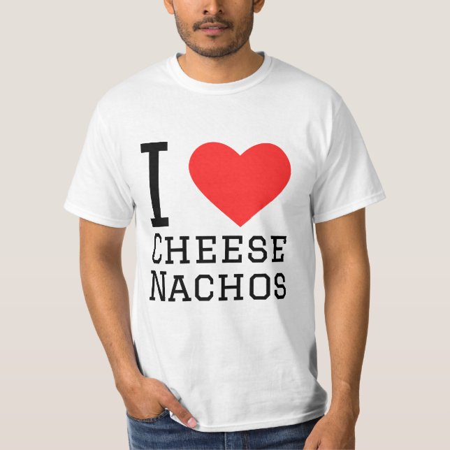 Camiseta Eu adoro nachos de queijo (Frente)