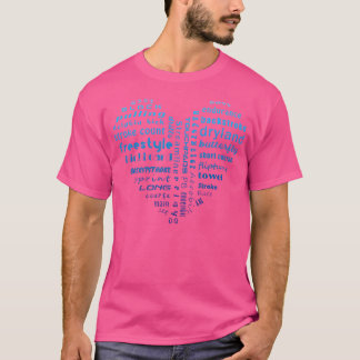 Camiseta Eu Adoro Nadar Com Um Coração