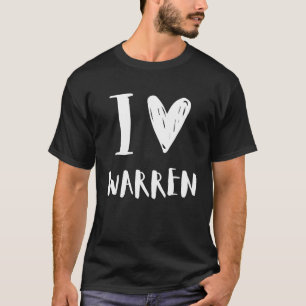Camiseta Eu adoro Namorado WARREN e família de aniversário