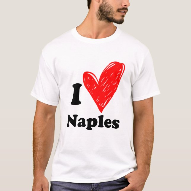 Camiseta Eu adoro Nápoles T-Shirt (Frente)