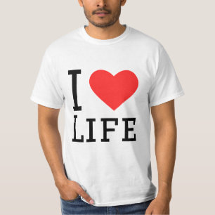 Camiseta Eu adoro o adesivo da vida