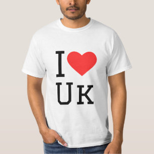 Camiseta Eu adoro o adesivo do quadrado uk