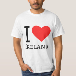 Camiseta Eu adoro o adesivo quadrado da Irlanda