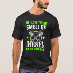 Camiseta Eu Adoro O Cheiro De Diesel No Mech Do Carro Da Ma