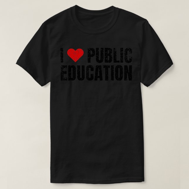 Camiseta Eu adoro o Coração da Educação Pública (Frente do Design)