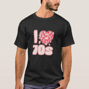 Camiseta Eu adoro o Disco Glam Rock dos anos 70 e retro vib