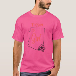 Camiseta Eu Adoro O Estado Da Flor Arizona Da Cidade De Tuc