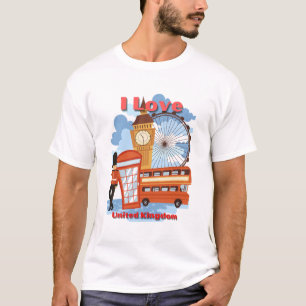 Camiseta Eu adoro o estilo T-Shirt Unisex no Reino Unido