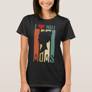Camiseta Eu Adoro O Gráfico Retroativo Do Mães Vintage Para