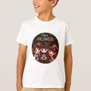 Camiseta Eu adoro o Impressão digital da série Halloween