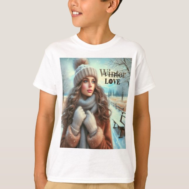 Camiseta Eu adoro o inverno (Frente)