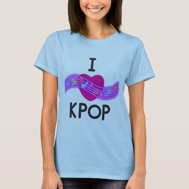 Camiseta Eu adoro o K-pop (Frente)