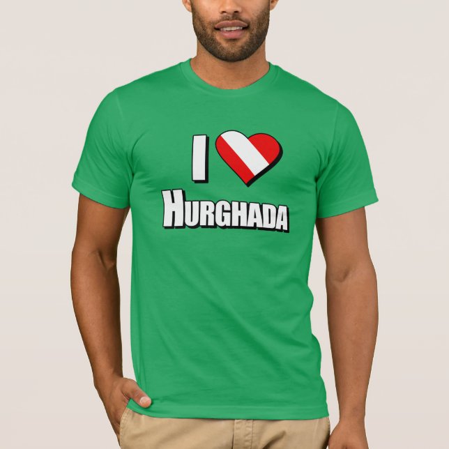 Camiseta Eu Adoro O Mergulho Da Hurghada (Frente)