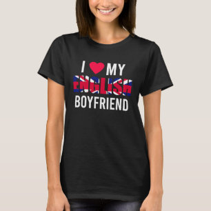 Camiseta Eu adoro o meu Dia de os namorados Namorado de ing