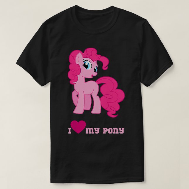 Camiseta Eu adoro o meu fofo pony Fantasy lá  (Frente do Design)