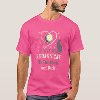 Camiseta Eu adoro o meu gato-do-pássaro para o gatinho da l