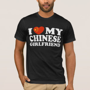 Camiseta Eu adoro o meu Namorada chinês