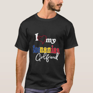 Camiseta Eu Adoro O Meu Namorada Romeno Correspondendo Casa