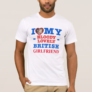 Camiseta Eu adoro o meu Namorado britânico quente